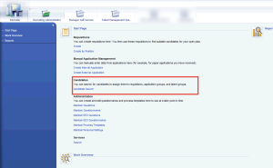 Рисунок 13. NWBC роль SAP_ERC_RECRUITER_CI_4