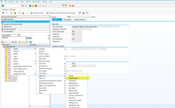 Example of Using Simple Transformations in SAP