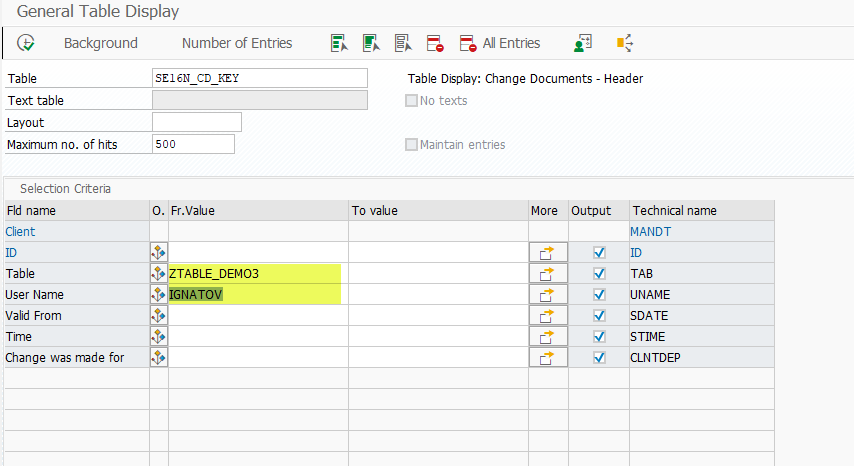 Viewing the Change Log of a Table After Using SE16N_INTERFACE